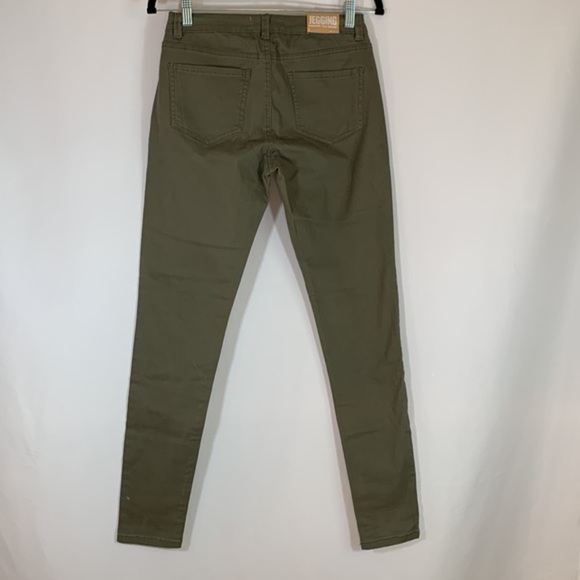Ardene Dark Olive Green Denim Jeggings Jeans NWT - Picture 4 of 8